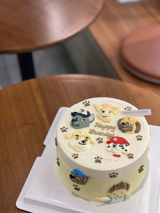 汪汪队浮雕手绘奶油蛋糕 商品图0