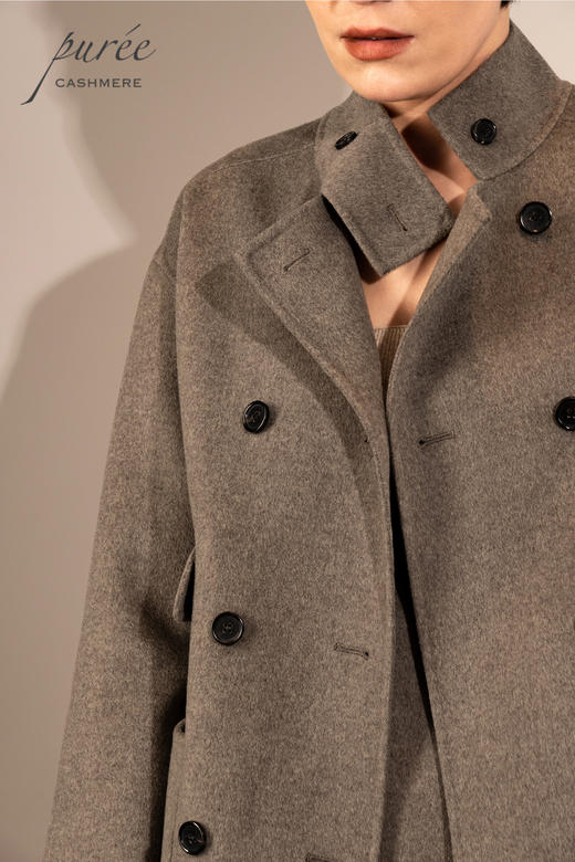 #1224 「HIGH-NECK COAT」85% WOOL 15% CASHMERE  高领大衣 商品图2