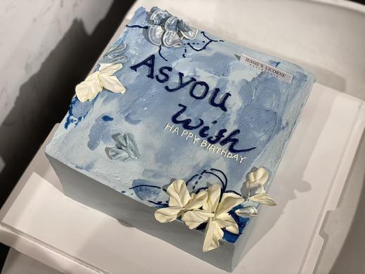 方形手绘裱花奶油蛋糕 商品图0