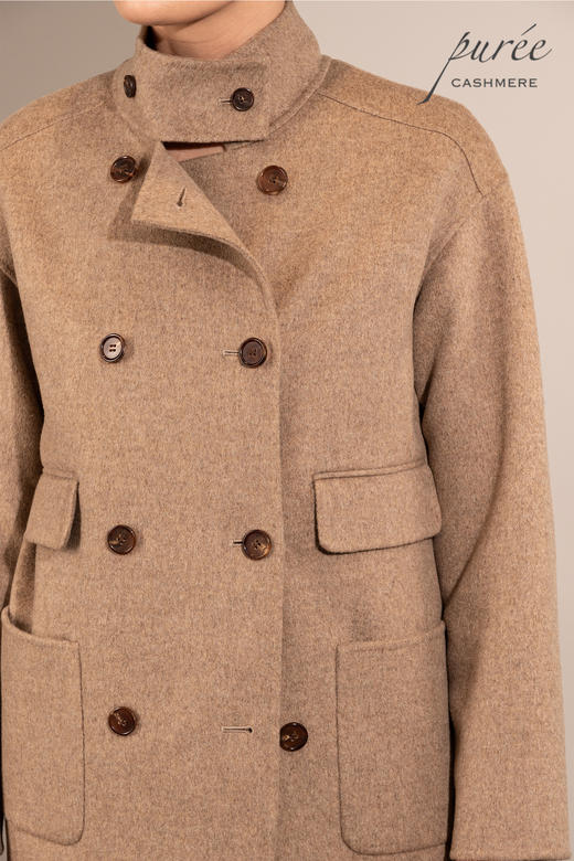 #1224 「HIGH-NECK COAT」85% WOOL 15% CASHMERE  高领大衣 商品图1