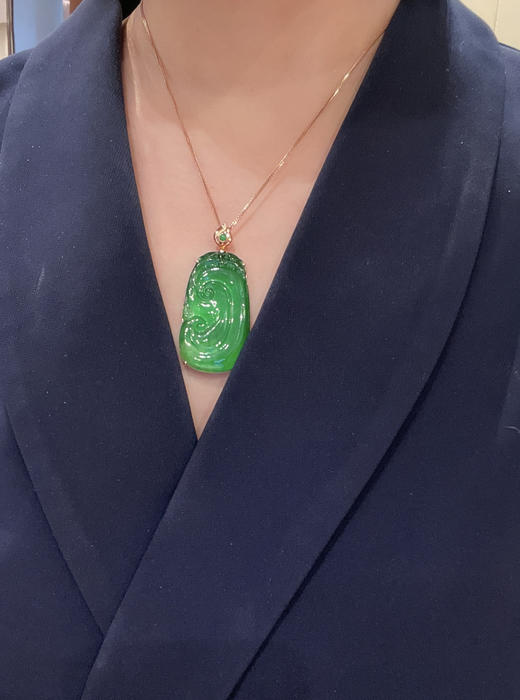 【万事如意】翡翠如意挂坠中    GZ12307035W 商品图5