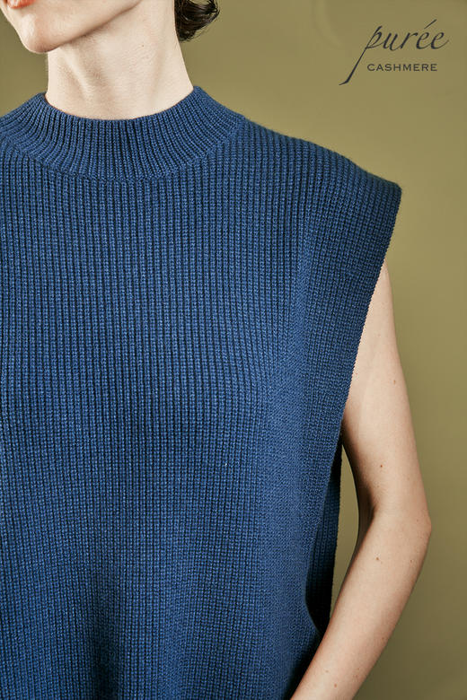 #1964「SIDE-TIE VEST」100% CASHMERE 侧开衩系带马甲 商品图3