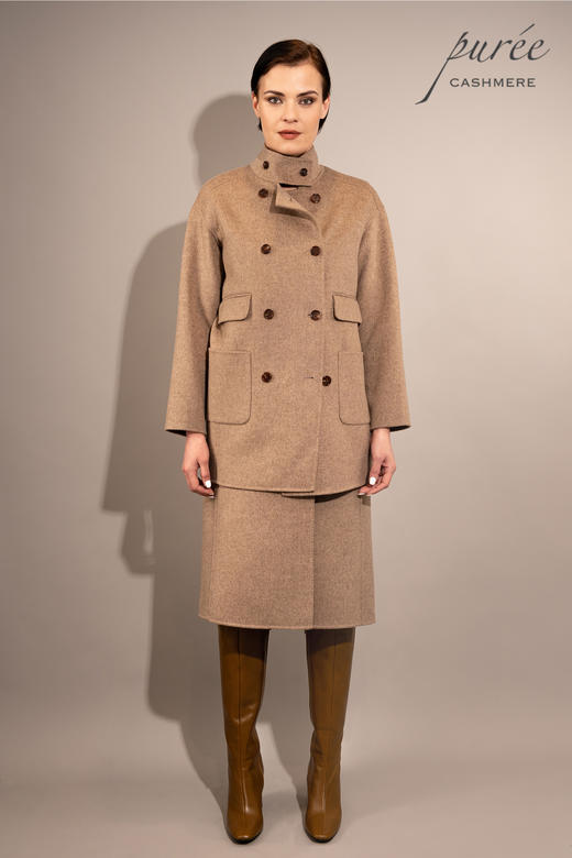 #1224 「HIGH-NECK COAT」85% WOOL 15% CASHMERE  高领大衣 商品图3