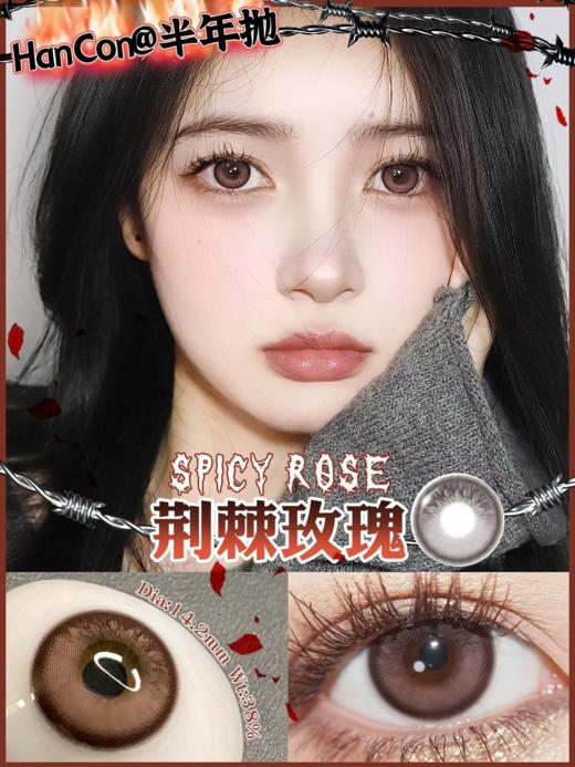 hancon半年抛 危险1关系&荆棘玫瑰 灰/粉 14.2mm 两片装 商品图5