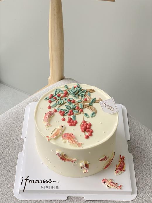 「男士」如鱼得水   手绘锦鲤蛋糕 商品图0