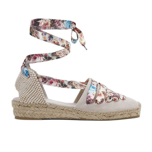 西班牙原产手工制作时尚轻便超舒适绑带款女士草编鞋2402PQ 商品图3