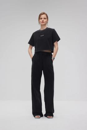 独角兽水洗针织阔腿裤