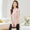 娜璐多 荷叶边短袖衬衫女2023夏新款雪纺衬衣洋气法式别致上衣设计感韩版 商品缩略图2