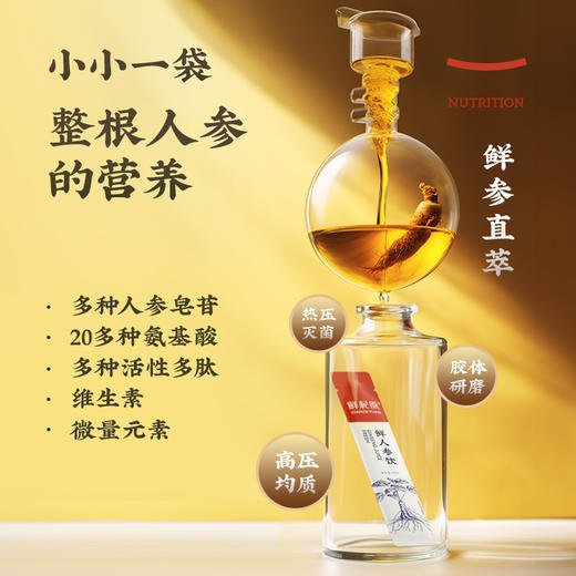 鲜杞原人参饮15ml*10条/盒 三盒 商品图2