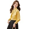 娜璐多 黄色长袖衬衫女秋季2023新款设计感小众法式气质上衣宽松百搭小衫 商品缩略图4