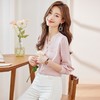 娜璐多 雪纺衬衫女2023早秋新款别致洋气蕾丝长袖上衣女设计感小众时尚风 商品缩略图2
