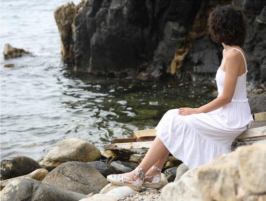 西班牙原产手工制作时尚轻便超舒适绑带款女士草编鞋2402PQ 商品图7