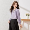 娜璐多 韩版时尚气质镂空雪纺衬衫女2023早秋新款设计感小众别致上衣衬衣 商品缩略图2