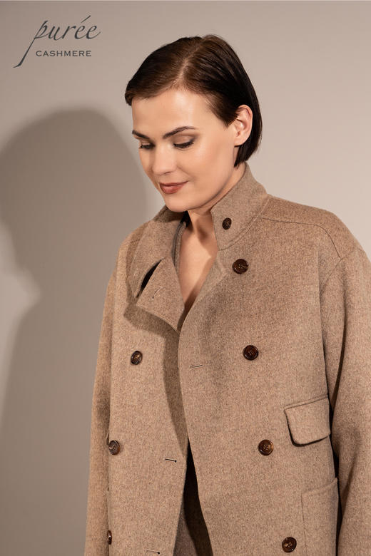 #1224 「HIGH-NECK COAT」85% WOOL 15% CASHMERE  高领大衣 商品图2