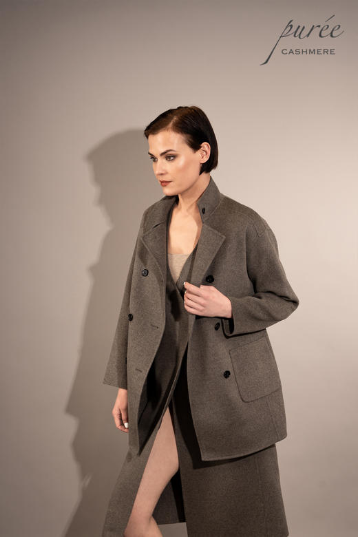 #1224 「HIGH-NECK COAT」85% WOOL 15% CASHMERE  高领大衣 商品图3