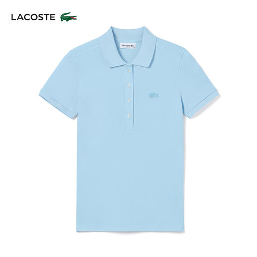 【海南专供价】Lacoste法国鳄鱼女士新款经典纯色直筒POLO衫短袖PF5462-98 商品图1