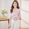 娜璐多 雪纺衬衫女2023早秋新款别致洋气蕾丝长袖上衣女设计感小众时尚风 商品缩略图0