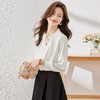 娜璐多 韩版时尚气质镂空雪纺衬衫女2023早秋新款设计感小众别致上衣衬衣 商品缩略图3