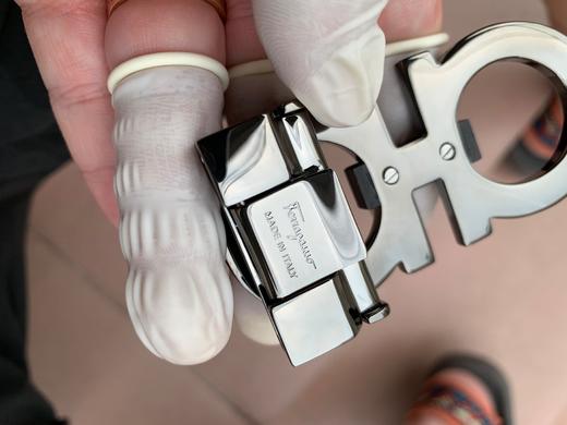 菲拉格慕经典男女黑色檀木扣腰带，原厂铜胚，厚镀钯金 商品图2