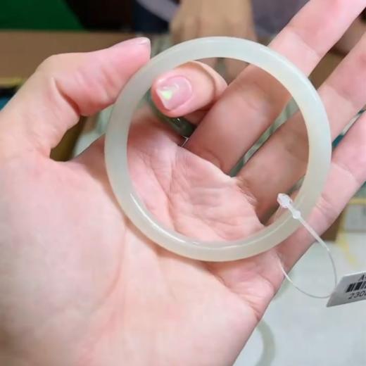 和田玉手镯-白玉美人圆条 商品图0