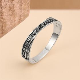 醍醐 金刚VAJRA系列 文殊心咒双圈手镯 925银 2款可选