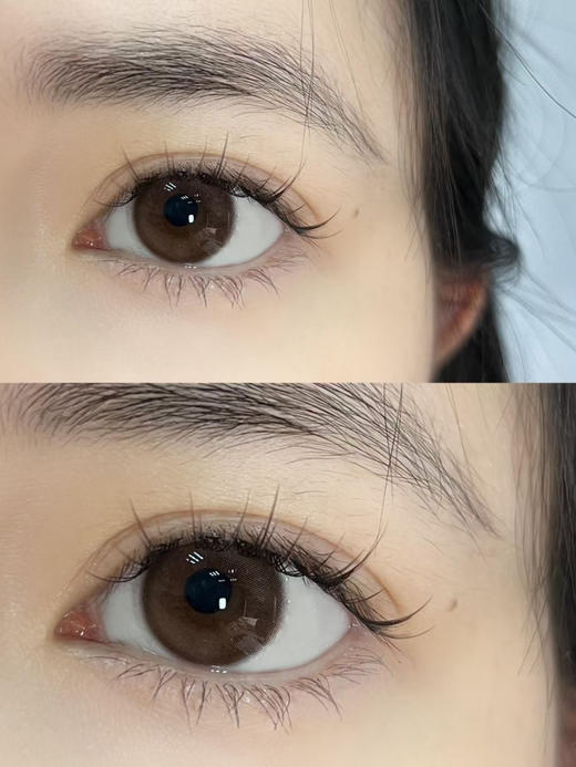 Pinkpeach·年抛 豌豆子/黑糯米 超奶超温柔直接圈粉 上眼超显贵气立马就是富贵本人哈！染色13.5mm/备注双眼度数 商品图1