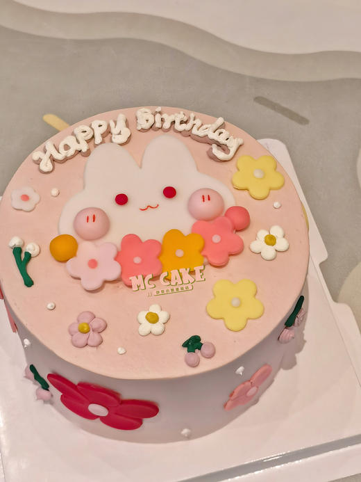 小兔子花花蛋糕(圆形版) 商品图2