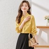 娜璐多 黄色长袖衬衫女秋季2023新款设计感小众法式气质上衣宽松百搭小衫 商品缩略图2