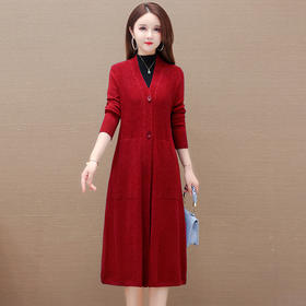 针织弹力外套，宽松休闲纯色外套QYM-XY-23LX6005-Y