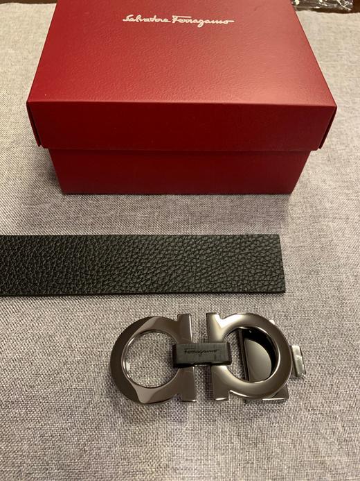 菲拉格慕经典男女黑色檀木扣腰带，原厂铜胚，厚镀钯金 商品图5