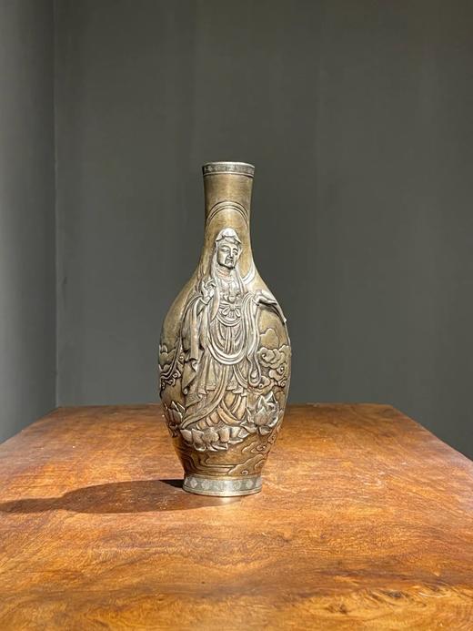 雕观音像瓷胎白银釉淨水瓶，顺丰包邮 商品图10
