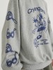 CryingCenter 手绘泪仔花灰色卫衣趣味休闲宽松百搭 哭喊中心 商品缩略图3