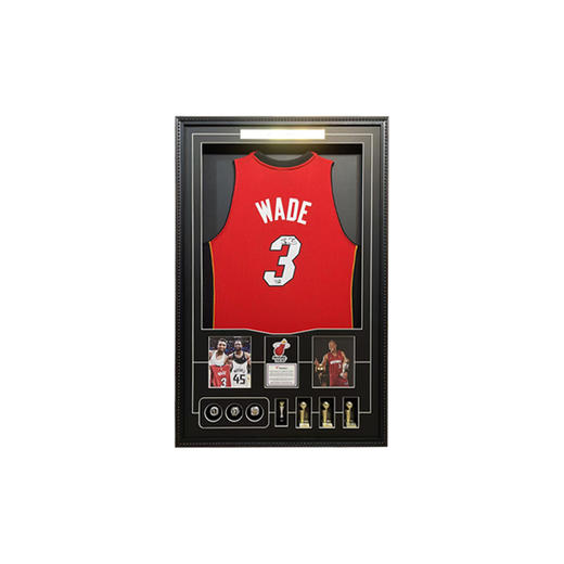 收藏系列 韦德 热火队3号红色 亲笔签名球衣 商品图0