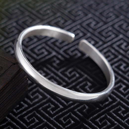 【清素尘】子佩集原创设计纯银999银手工手镯2309 商品图4