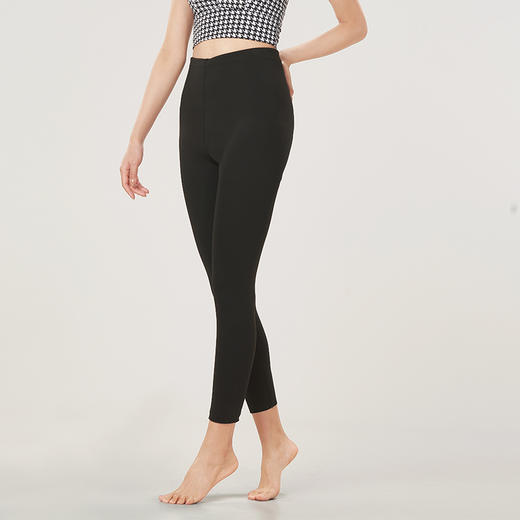 都市丽人舒暖瑜伽运动裤秋裤负5至5度适穿锦纶九分裤厚款百搭裤打底裤保暖裤LL34A7 商品图2