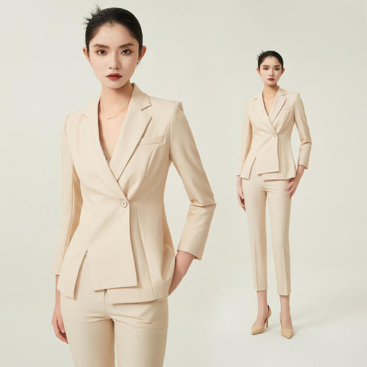 IWY/高端一粒扣西装外套女2023秋季新款时尚气质职业套装商务面试正装CP11386 商品图4