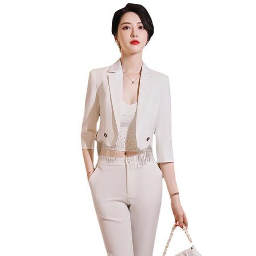 娜璐多 短款流苏小西装套装女2023春夏新款时尚气质女神范高级感炸街上衣 商品图4