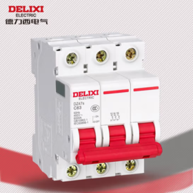 【JL】德力西电气 DELIXI ELECTRIC 空气开关断路器家用空开3P63A DZ47S