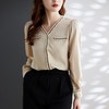 娜璐多 2023年春秋衬衣打底衫女百搭衬衫小香风V领时尚新潮别致显 商品缩略图0