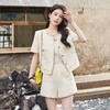 娜璐多 法式小香风西装外套2023年高端紫色气质小个子短款西服短裤两件套 商品缩略图1