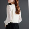 娜璐多 蕾丝拼接针织衫女早秋新款2023时尚气质内搭打底上衣女设计感小众 商品缩略图3