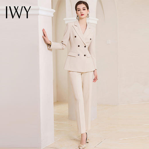 IWY/高端西装套装女秋款气质职业装艺考主持面试正装酒店前台工作服CP1855 商品图1