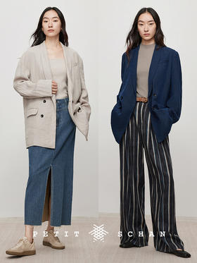 男朋友boyfriend 纯亚麻西装外套