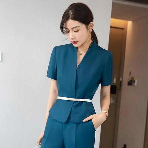 娜璐多 轻熟小个子西装两件套2023女士夏款纯色通勤套装时尚气质百搭西服 商品图3