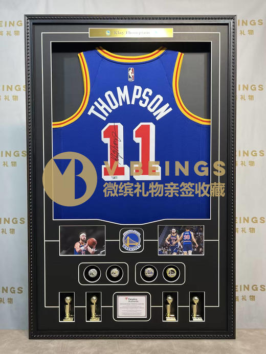收藏系列 汤普森 勇士队11号蓝色复古版 亲笔签名球衣 商品图1