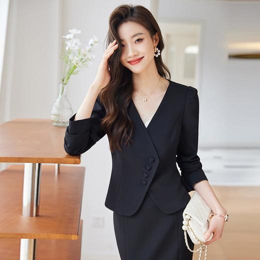 娜璐多 高级感西装套装裙两件套2023秋季新款气质女神范设计感上衣通勤女 商品图2