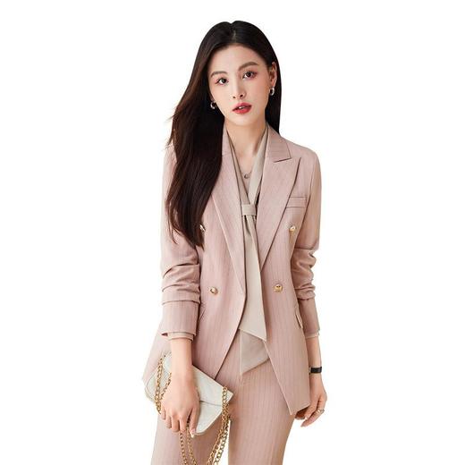 娜璐多 高端洋气女士西服套装2023年春秋新款气质通勤修身显瘦休闲两件套 商品图4