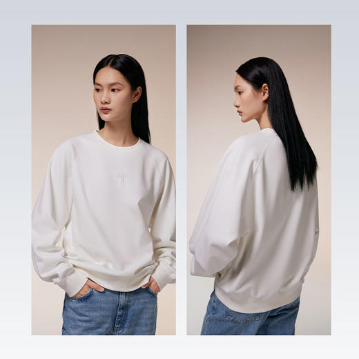 拇指白小衫插肩刺绣卫衣无畏系列 商品图1