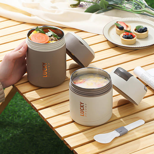 「数款可选！便携保温饭盒」便携早餐杯 可拆卸304不锈钢保温汤杯粥杯密封饭盒餐饮用具 商品图1