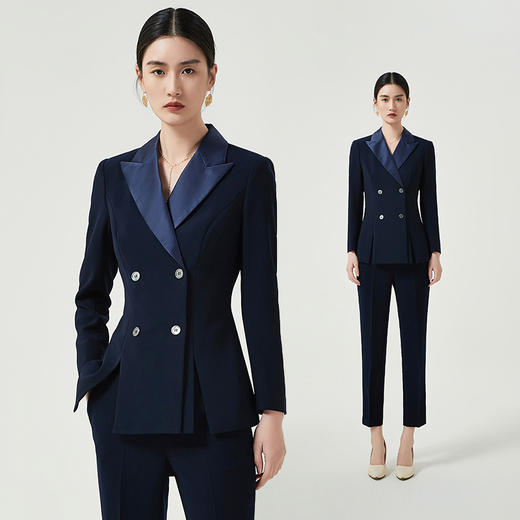 IWY/正装女套装西服藏青职业装2023新款面试通勤小西装外套秋季CP12306 商品图4